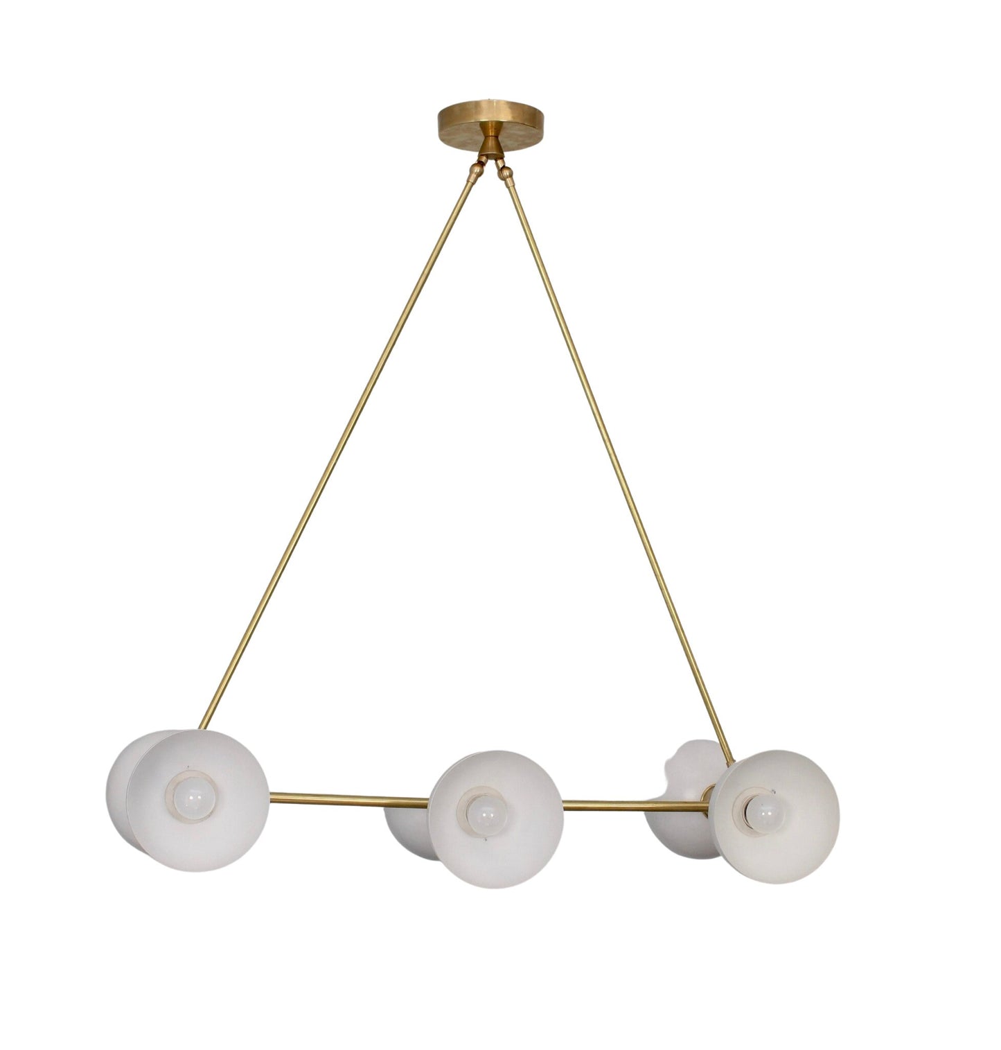 6 Light Modern Raw Brass chandelier light Fixture
