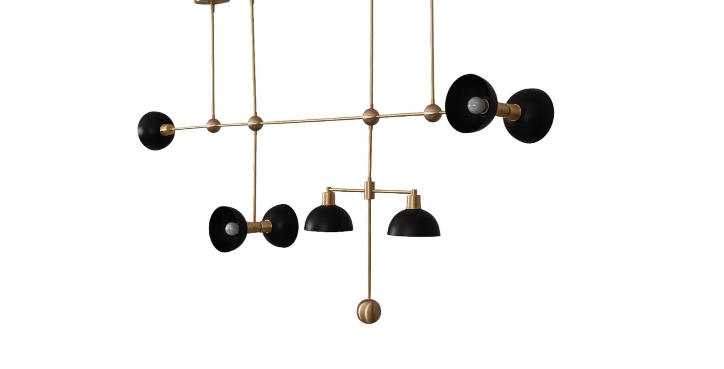 7 Light Modern Raw Brass chandelier light Fixture