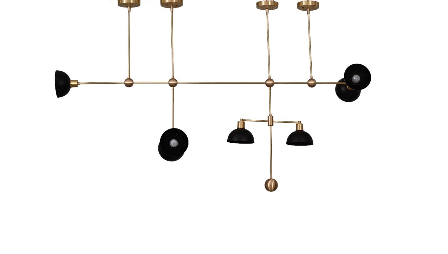 7 Light Modern Raw Brass chandelier light Fixture