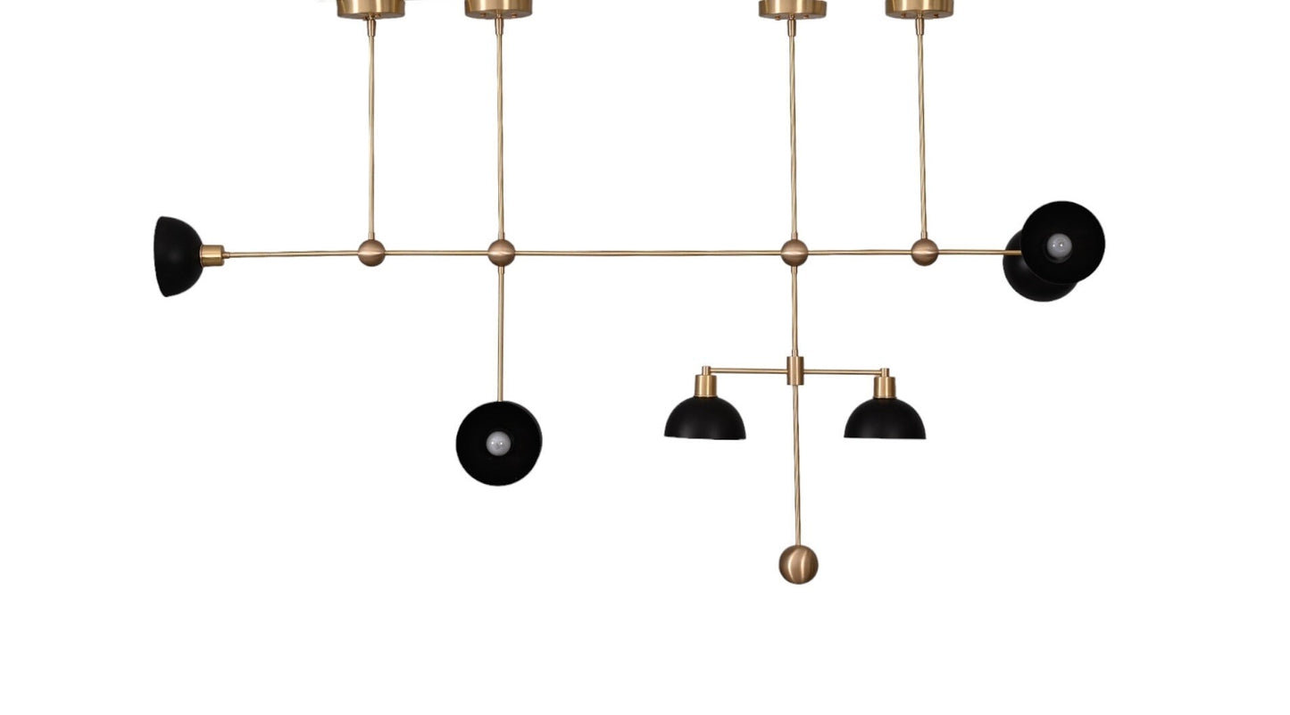 7 Light Modern Raw Brass chandelier light Fixture