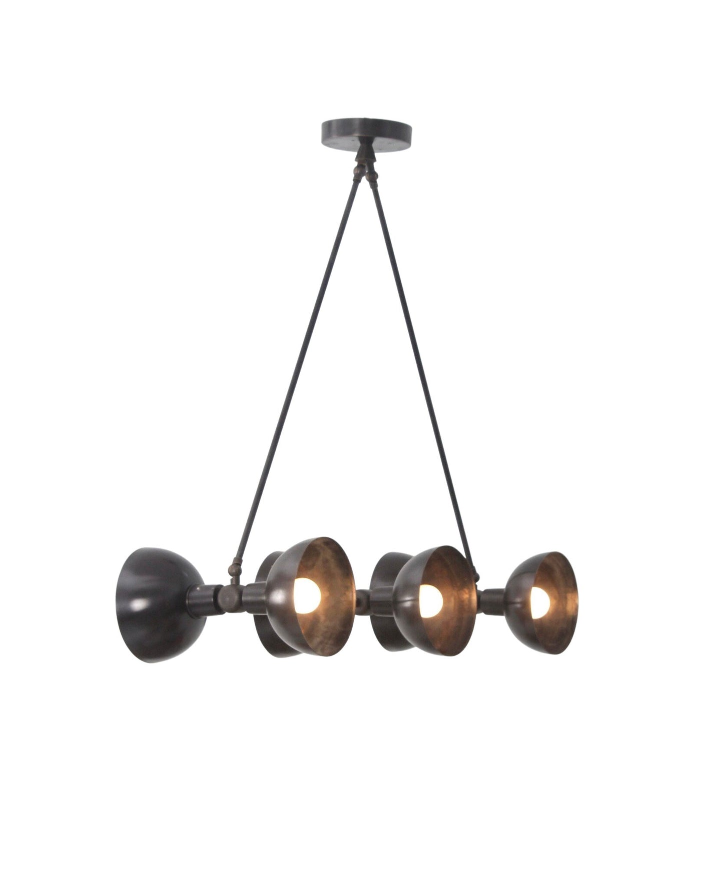 6 Light Modern Raw Brass chandelier light Fixture