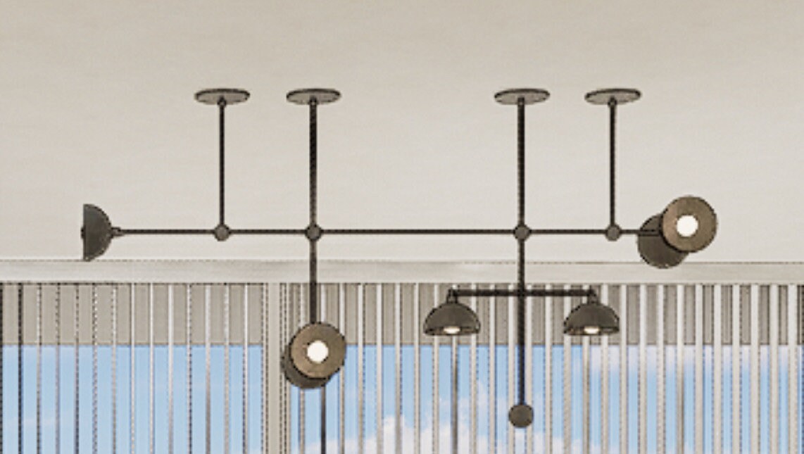 7 Light Modern Raw Brass chandelier light Fixture
