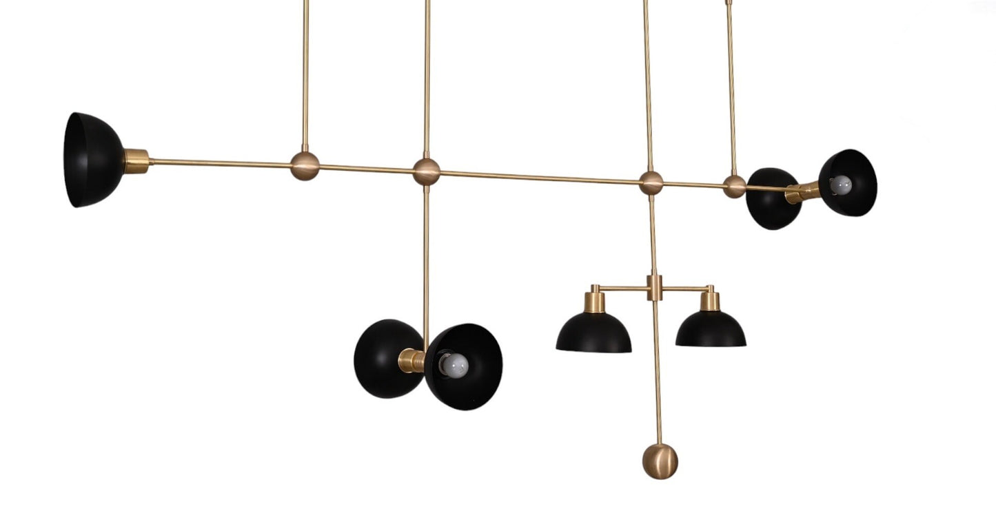 7 Light Modern Raw Brass chandelier light Fixture