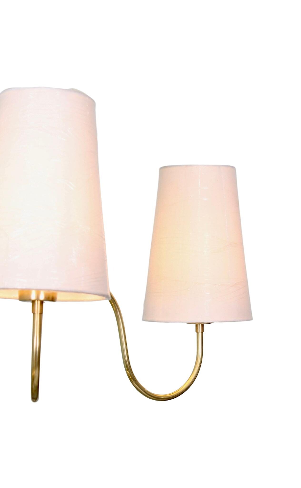 3 Light Art Deco Raw Brass chandelier light Fixture