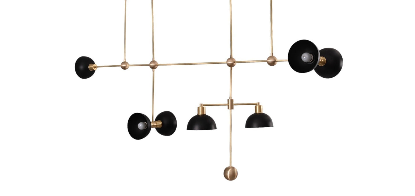 7 Light Modern Raw Brass chandelier light Fixture