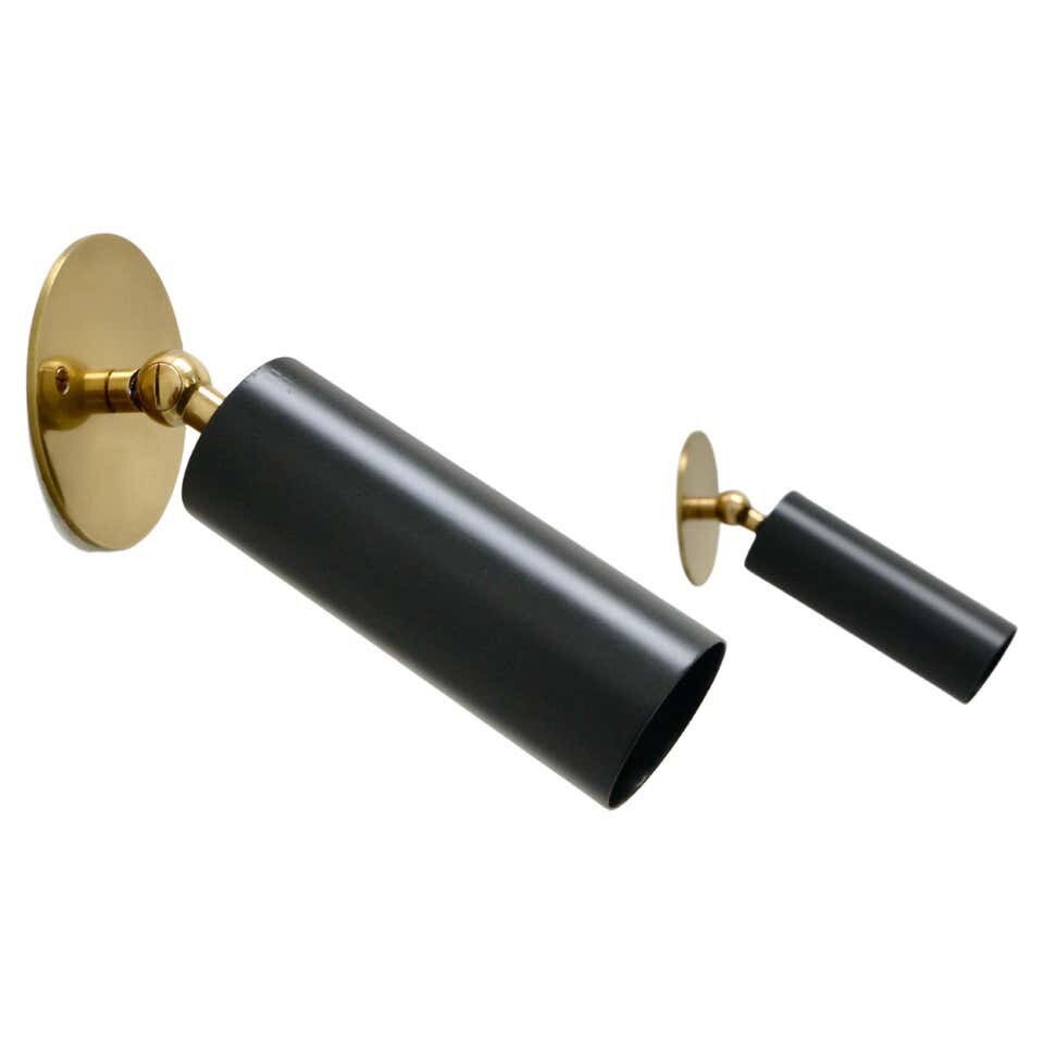 1 Light Italian Cylindrical Spot Sconces wall lamp Brass Fixture