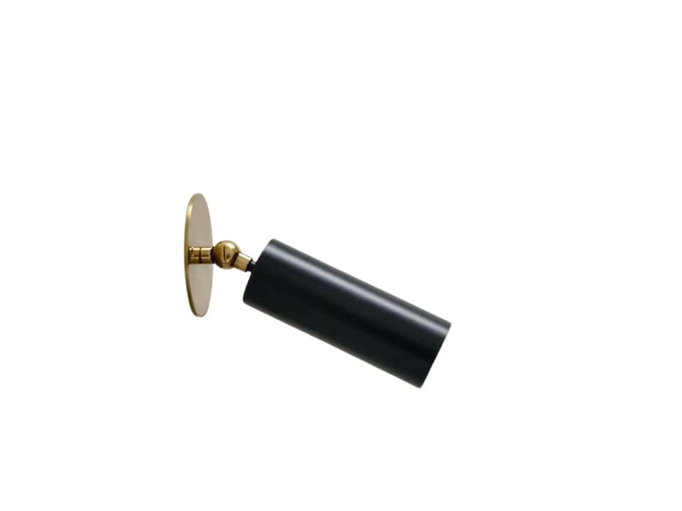 1 Light Italian Cylindrical Spot Sconces wall lamp Brass Fixture