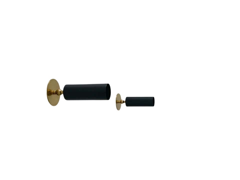 1 Light Italian Cylindrical Spot Sconces wall lamp Brass Fixture