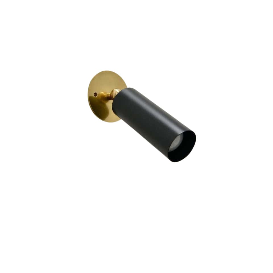 1 Light Italian Cylindrical Spot Sconces wall lamp Brass Fixture