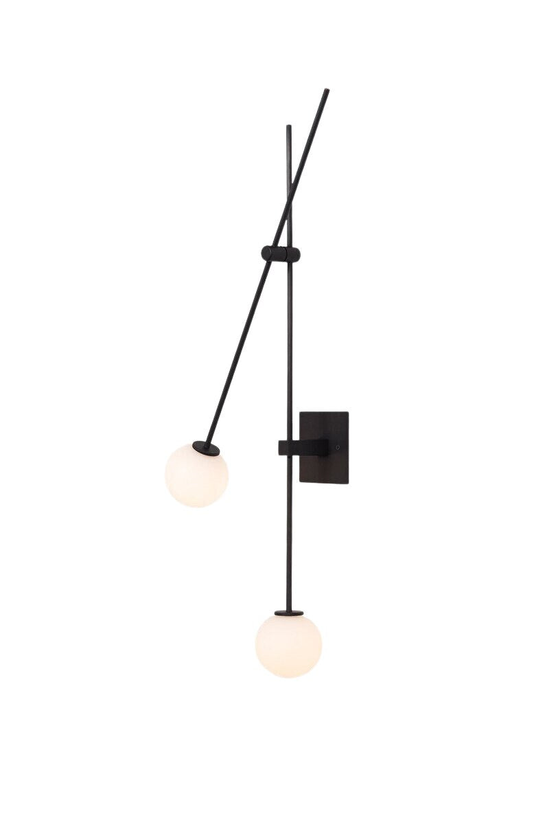 2 Light globe Wall Modern Raw Brass Sputnik chandelier light Fixture