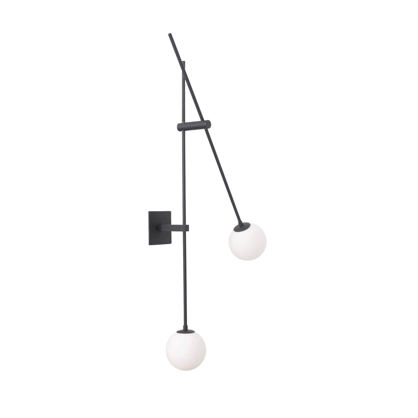 2 Light globe Wall Modern Raw Brass Sputnik chandelier light Fixture