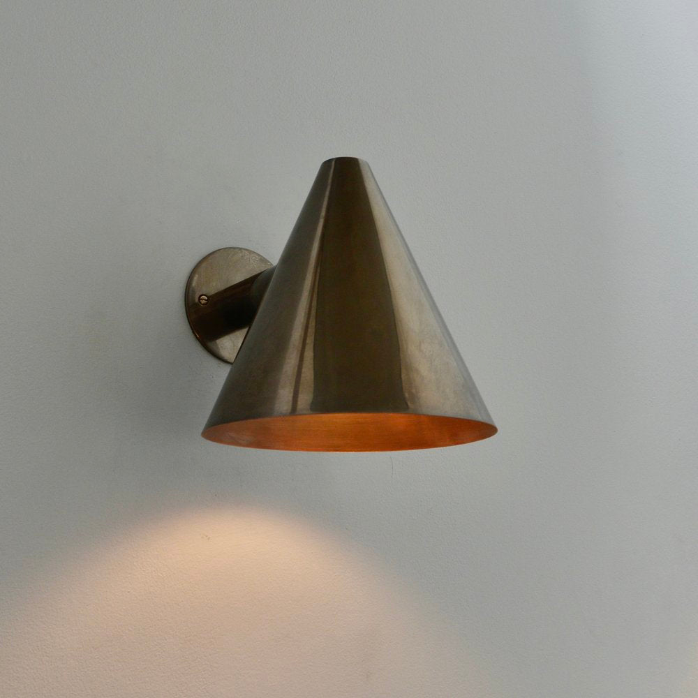 1 Light Cone Handmade Vintage Wall Mid Century Modern Raw Brass Sputnik chandelier light Fixture