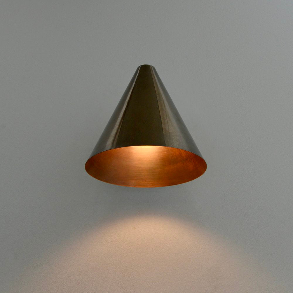 1 Light Cone Handmade Vintage Wall Mid Century Modern Raw Brass Sputnik chandelier light Fixture