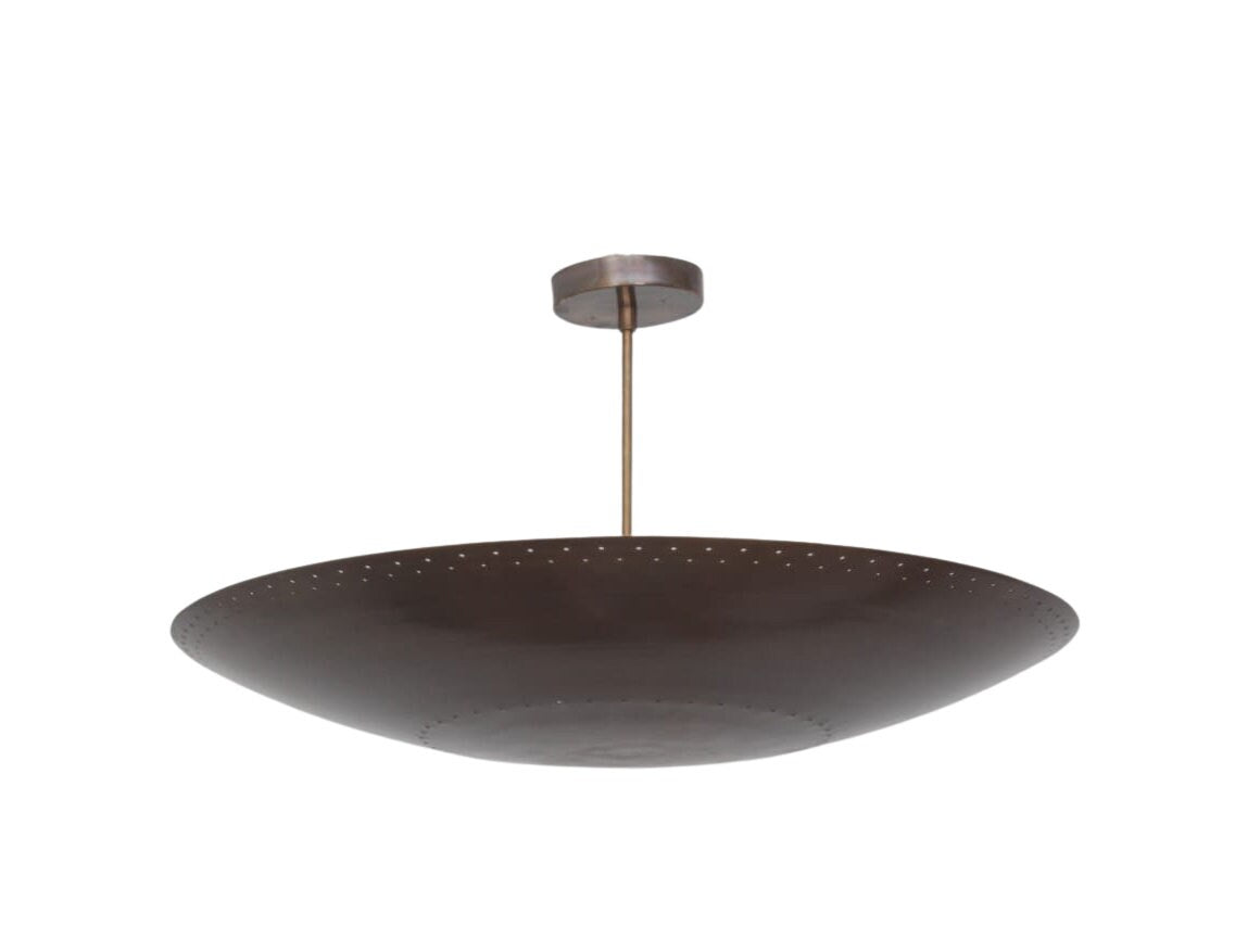 6 Light Elegant Perforerad Ceiling Flushmount light Pendant Mid Century Modern Raw Brass Sputnik chandelier light Fixture.