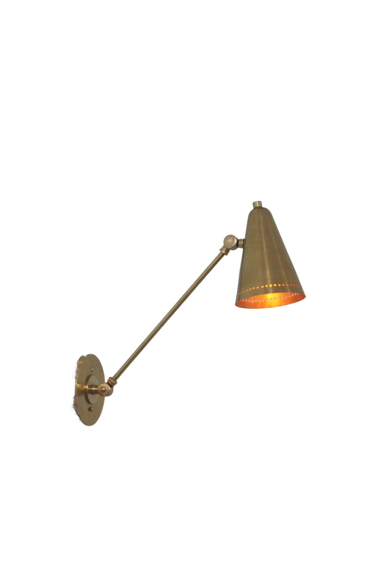 Wall Mid Century Modern Raw Brass Handmade Sputnik Wall light Fixture