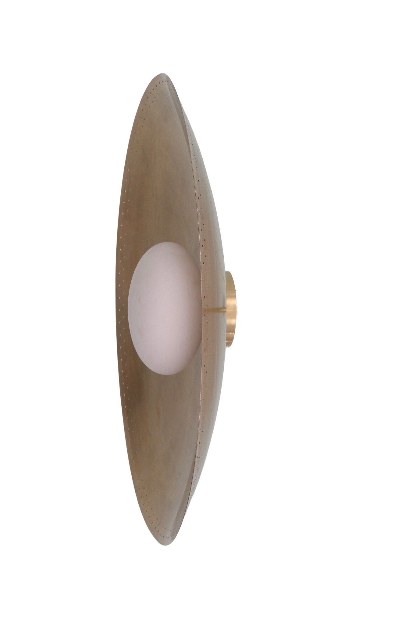1 Light Dome Globe Wall Modern Raw Brass Sputnik Wall Sconce Light Fixture
