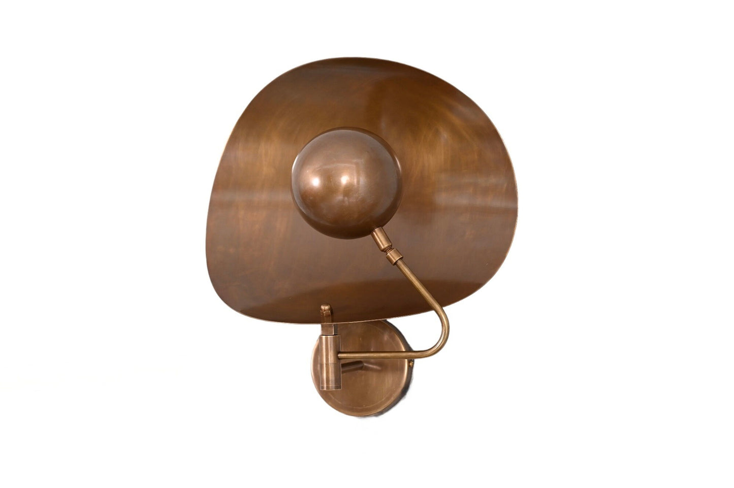 1 Light Curved Arm Shades Handmade Vintage Wall Mid Century Modern Raw Brass Sputnik chandelier light Fixture