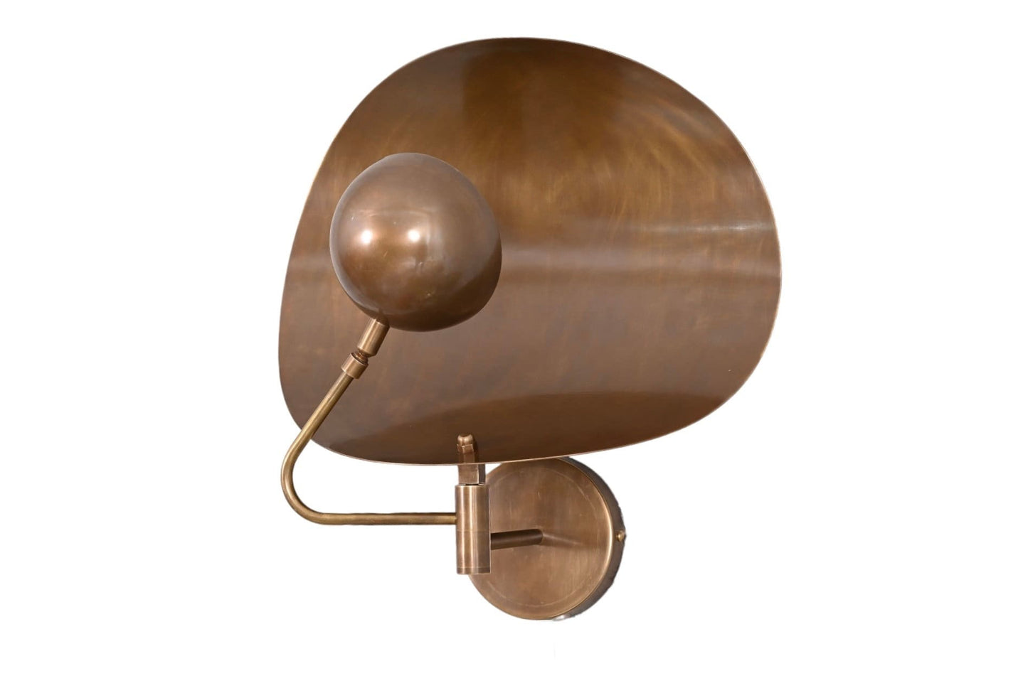 1 Light Curved Arm Shades Handmade Vintage Wall Mid Century Modern Raw Brass Sputnik chandelier light Fixture
