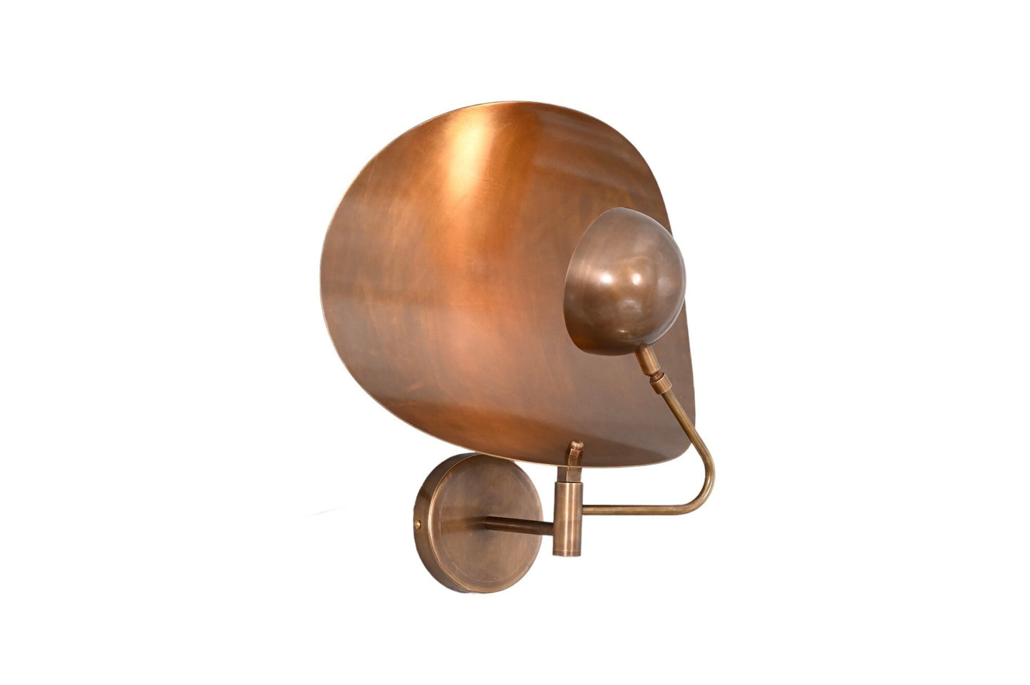 1 Light Curved Arm Shades Handmade Vintage Wall Mid Century Modern Raw Brass Sputnik chandelier light Fixture