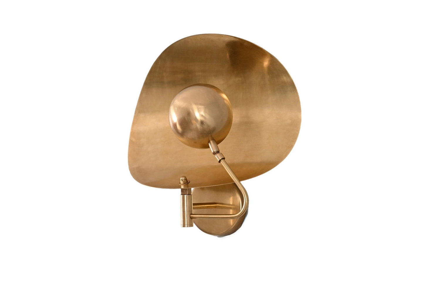 1 Light Curved Arm Shades Handmade Vintage Wall Mid Century Modern Raw Brass Sputnik chandelier light Fixture
