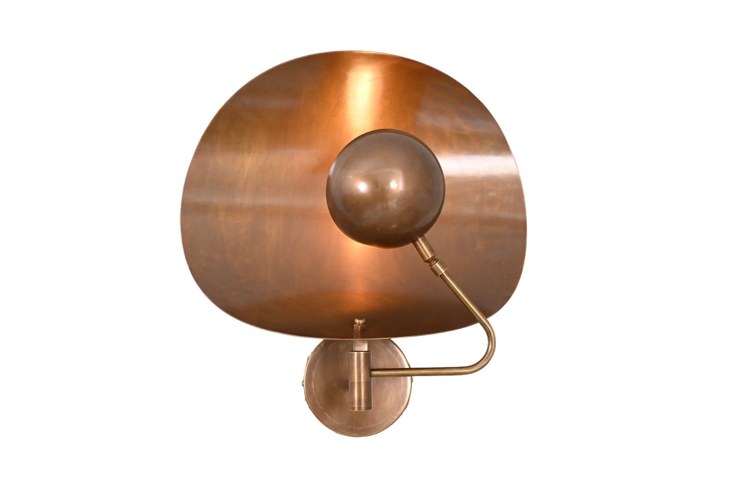 1 Light Curved Arm Shades Handmade Vintage Wall Mid Century Modern Raw Brass Sputnik chandelier light Fixture