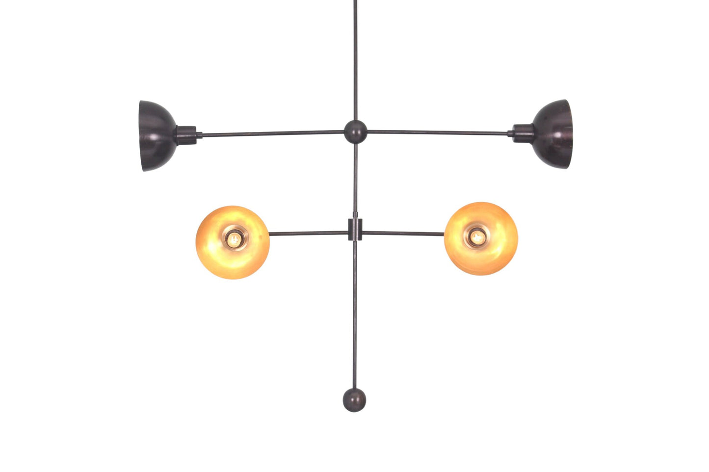 4 Light Modern Raw Brass chandelier light Fixture