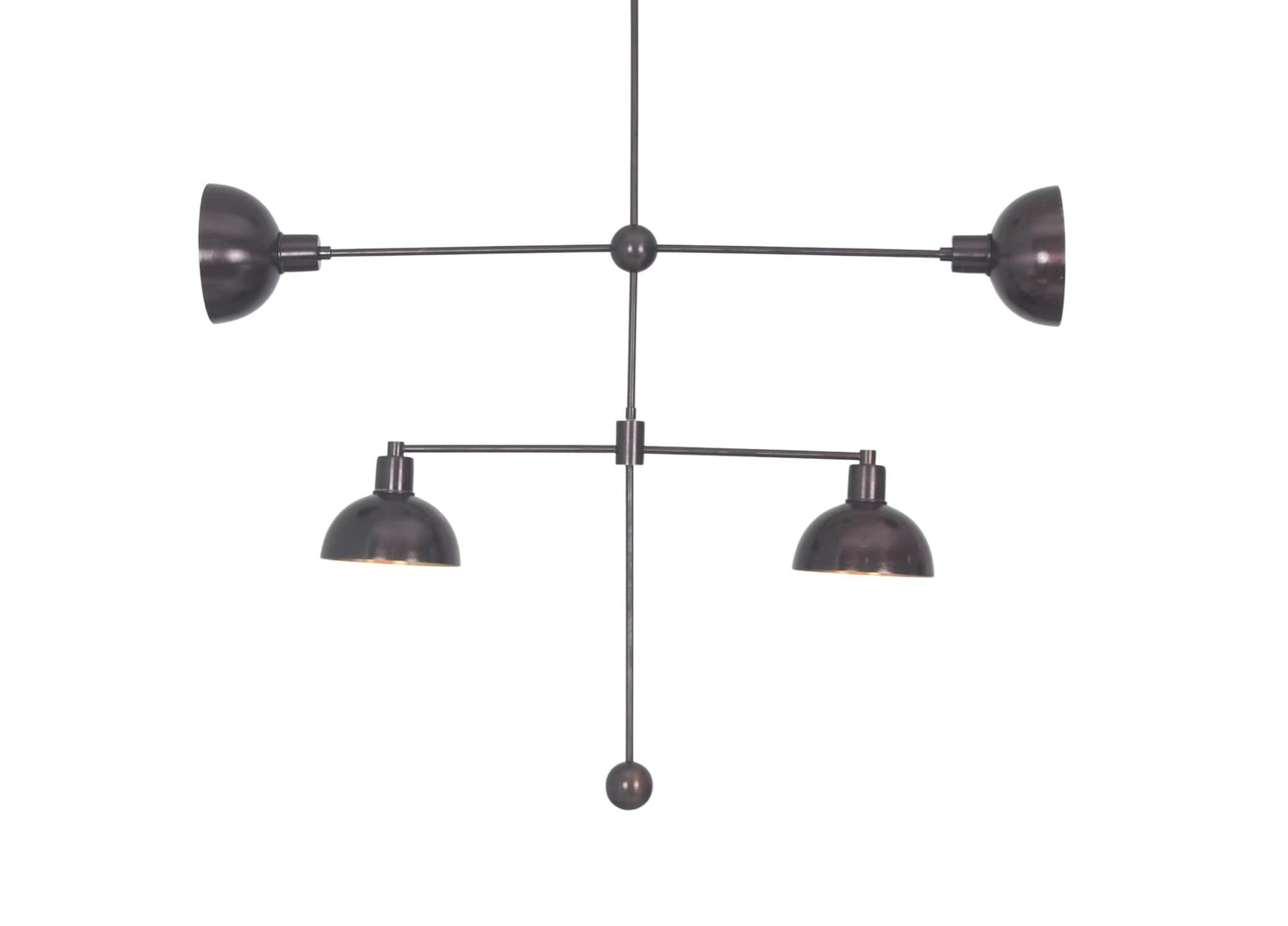 4 Light Modern Raw Brass chandelier light Fixture