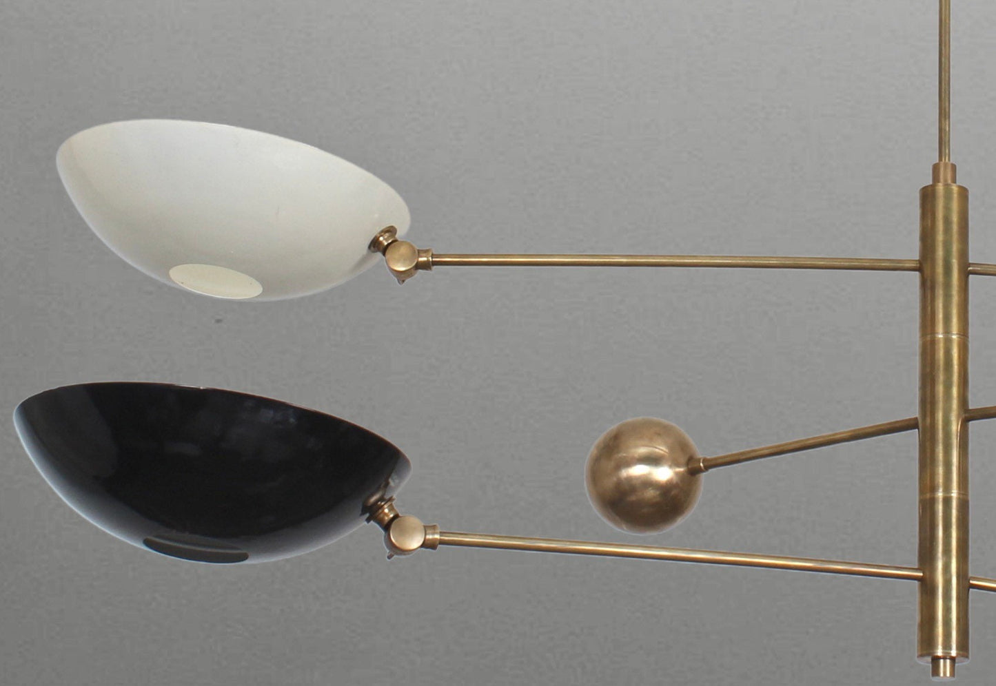 3 Light Pendant Mid Century Modern Raw Brass Sputnik chandelier light Fixture