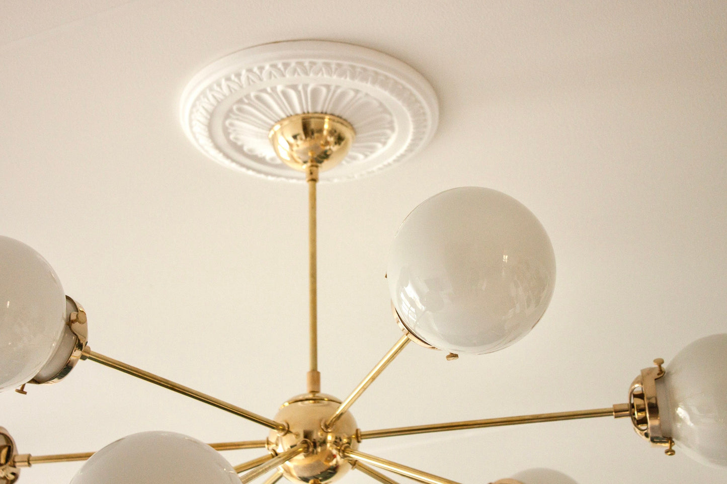 12 Light Globe Mid Century Brass Sputnik chandelier light Fixture