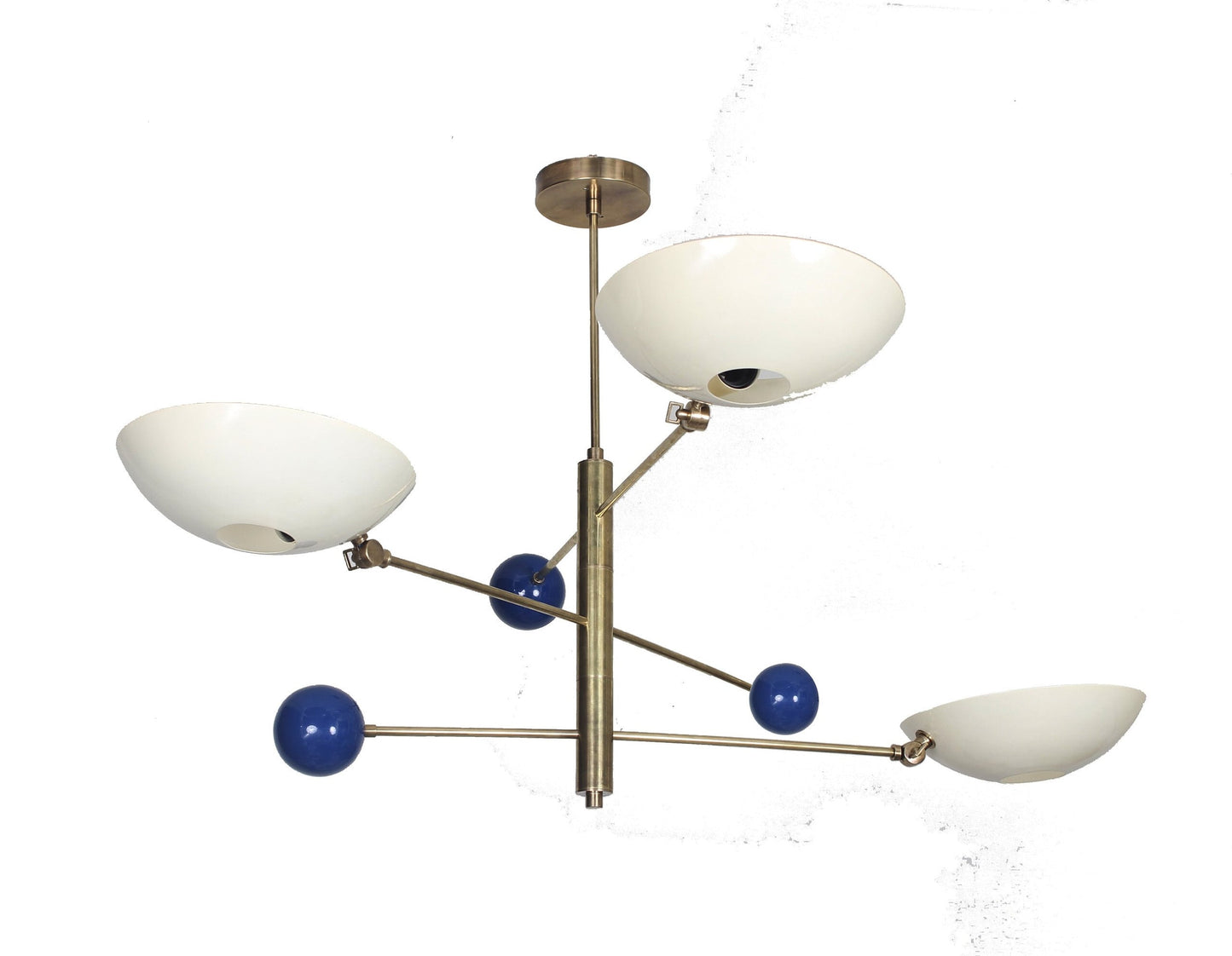 3 Light Pendant Mid Century Modern Raw Brass Sputnik chandelier light Fixture