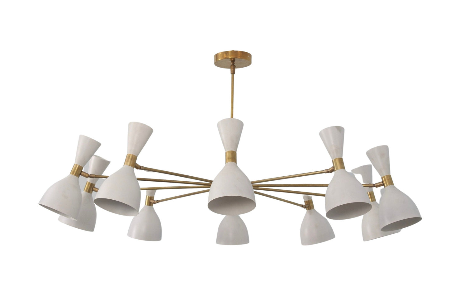 10 Light Modern Raw Brass chandelier light Fixture