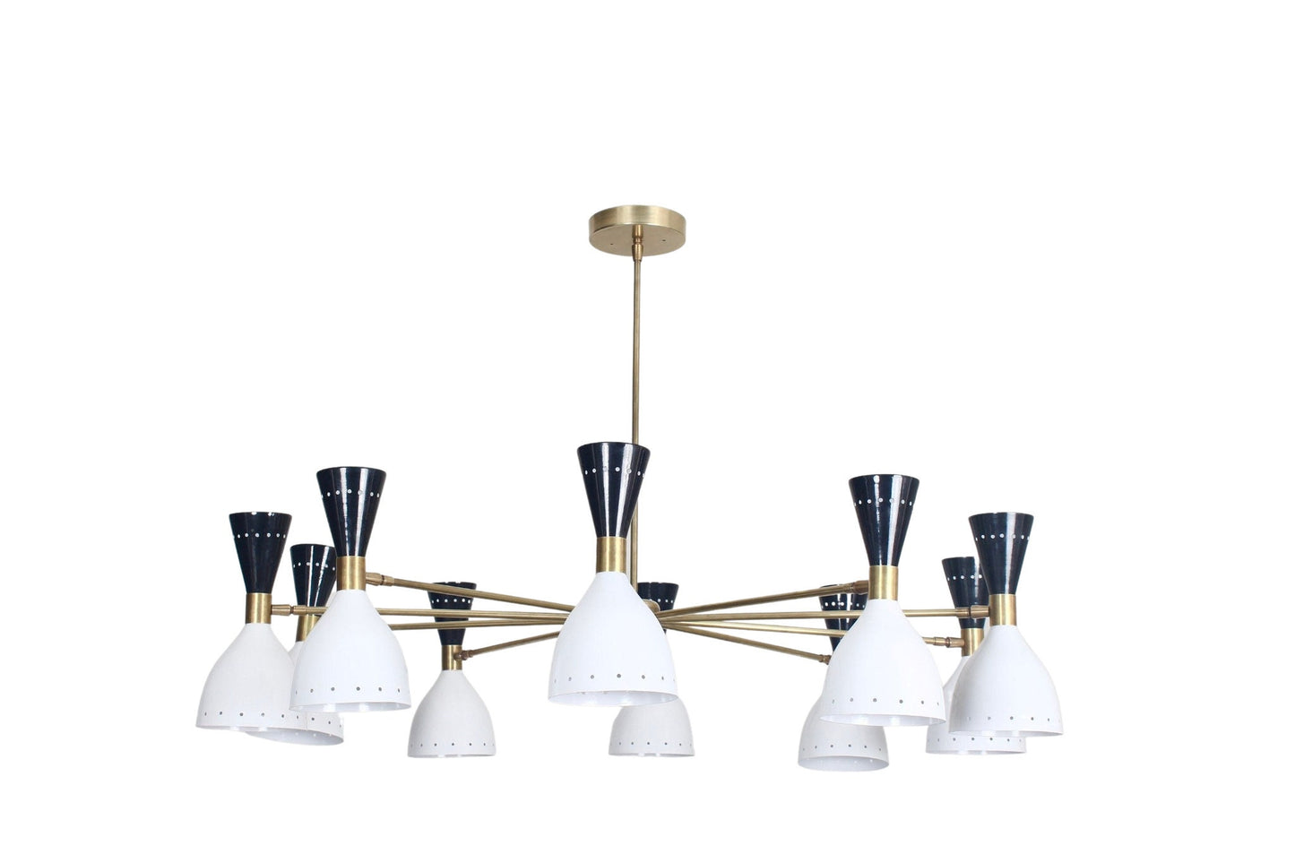 10 Light Modern Raw Brass chandelier light Fixture