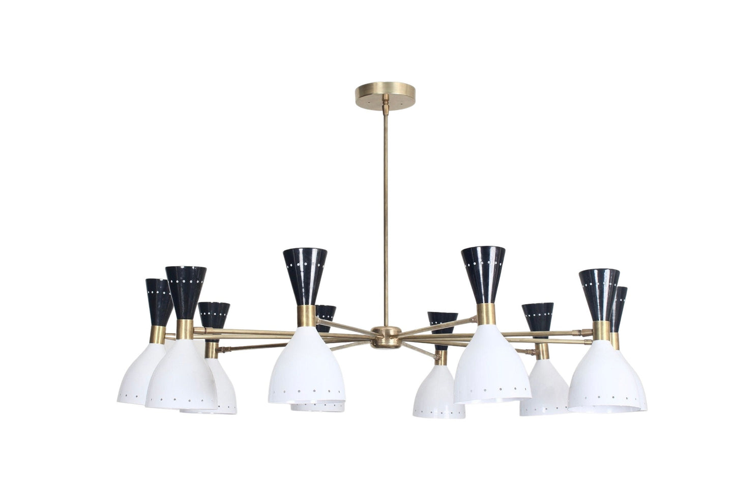 10 Light Modern Raw Brass chandelier light Fixture