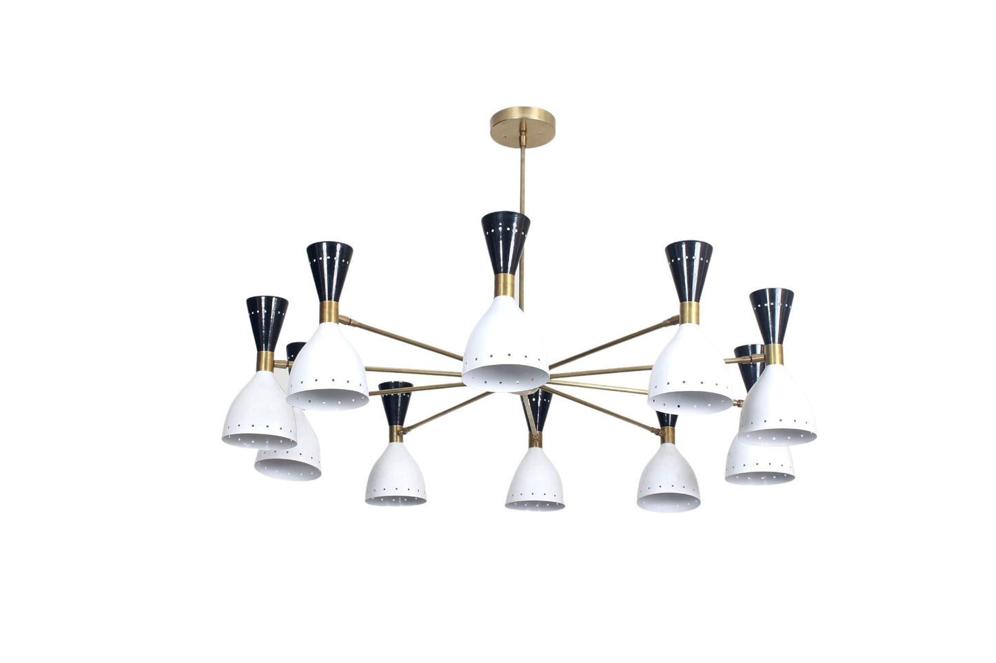 10 Light Modern Raw Brass chandelier light Fixture