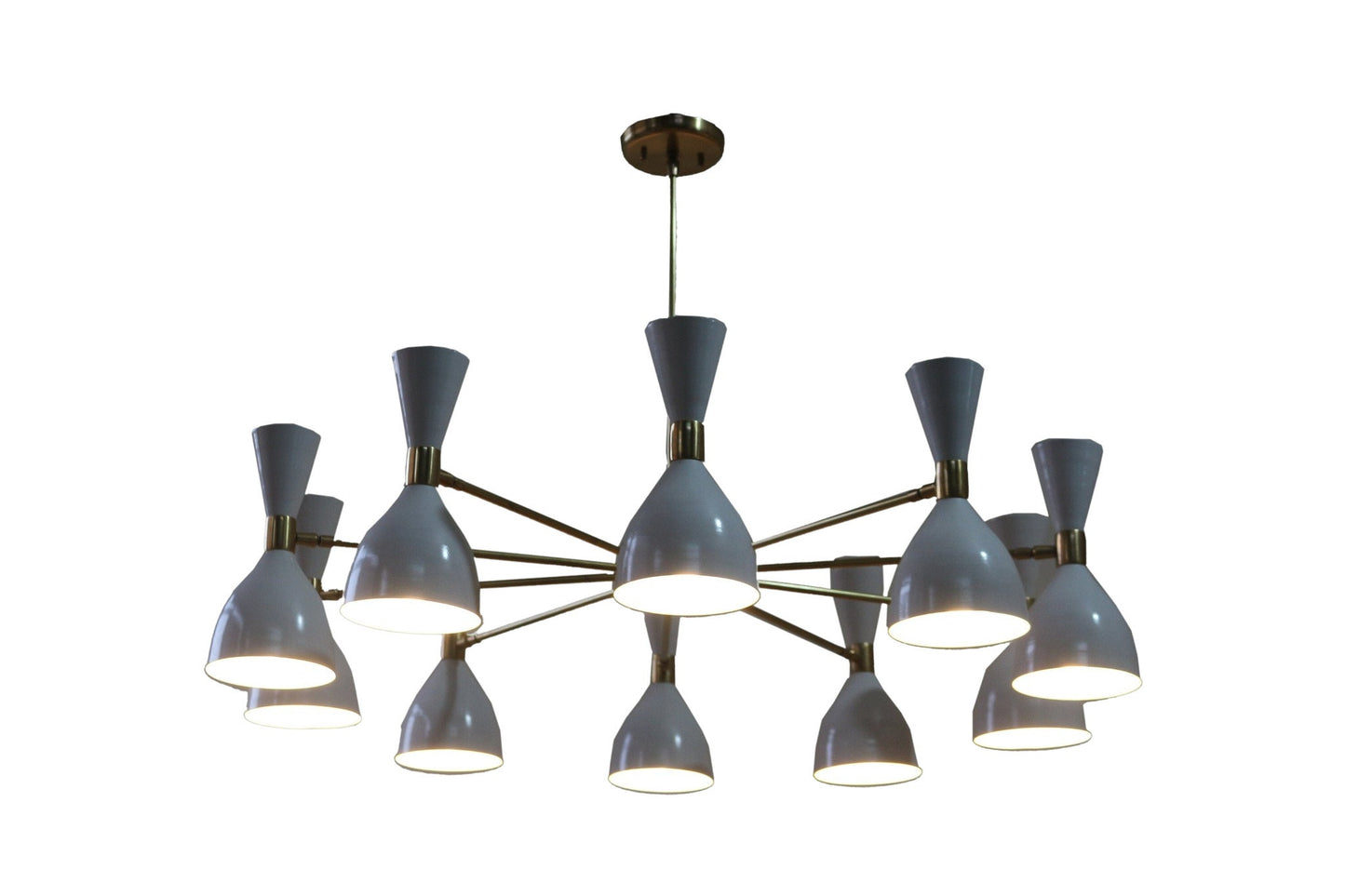 10 Light Modern Raw Brass chandelier light Fixture