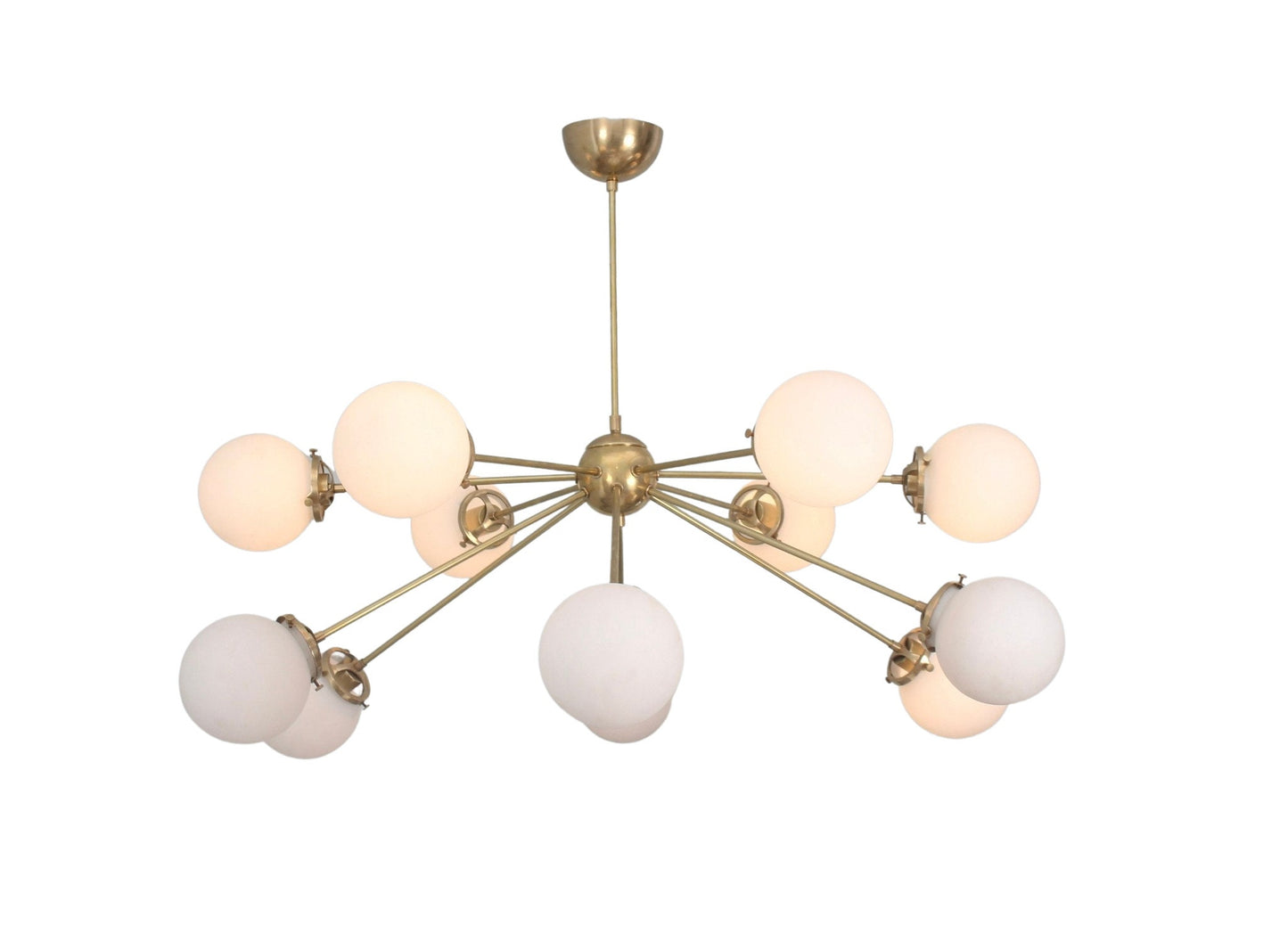 12 Light Globe Mid Century Brass Sputnik chandelier light Fixture