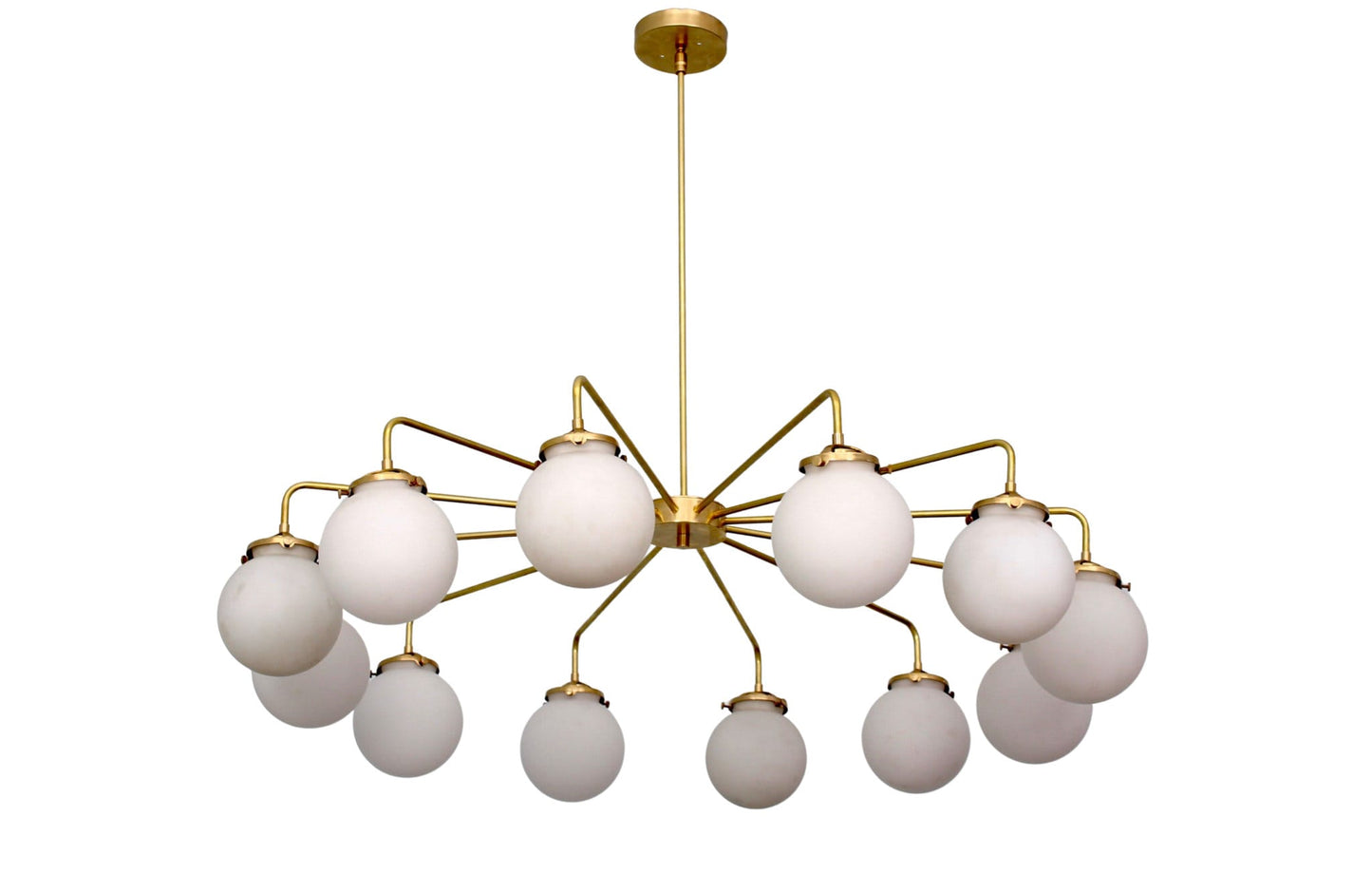 12 Light Globe Mid Century Brass Sputnik chandelier light Fixture