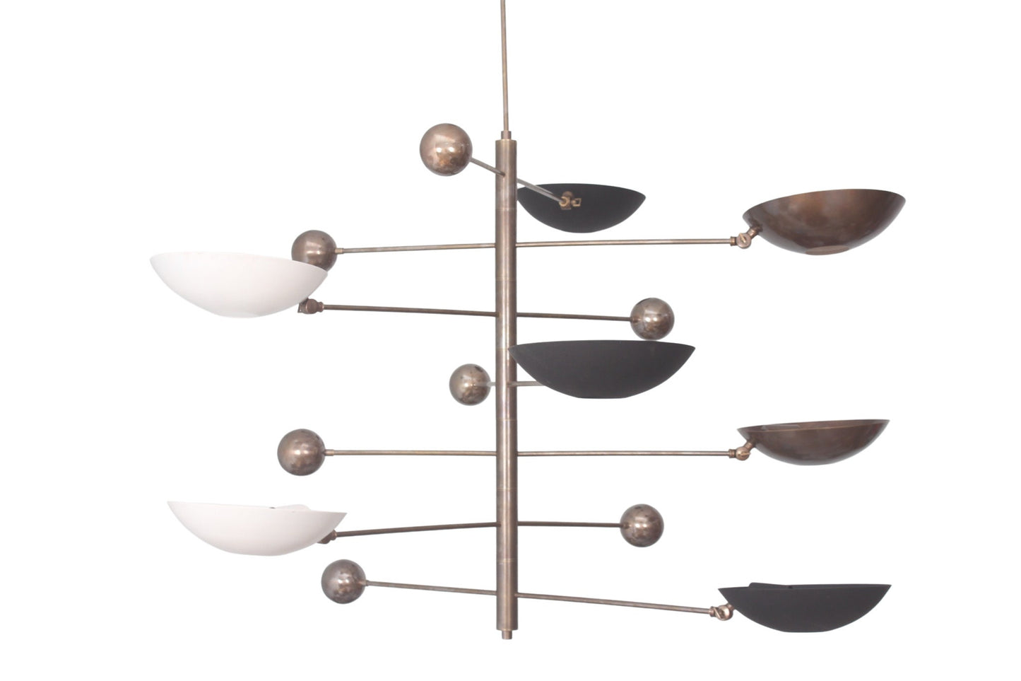 7 Light Pendant Mid Century Modern Raw Brass Sputnik chandelier light Fixture