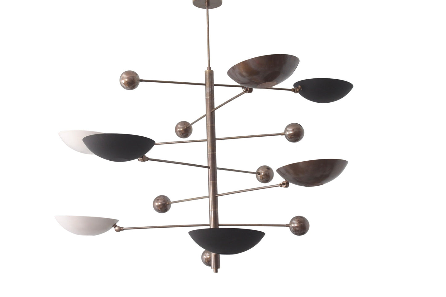 7 Light Pendant Mid Century Modern Raw Brass Sputnik chandelier light Fixture