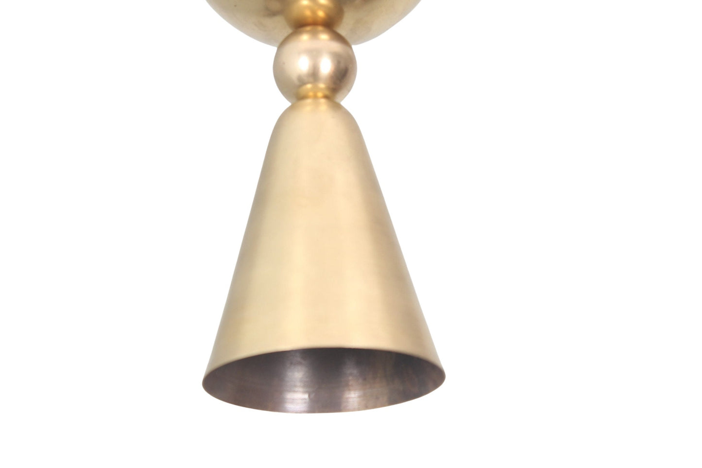 Industrial semi-flushed Brass light shade