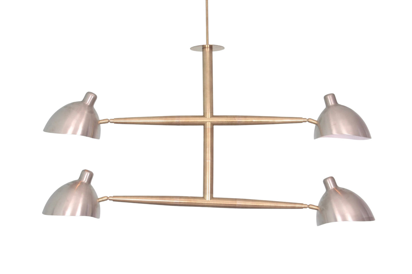 4 Light Vintage Raw Brass Sputnik chandelier light ' Fixture