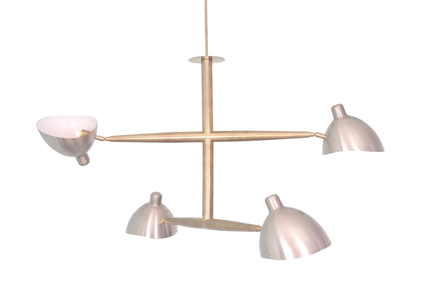 4 Light Vintage Raw Brass Sputnik chandelier light ' Fixture