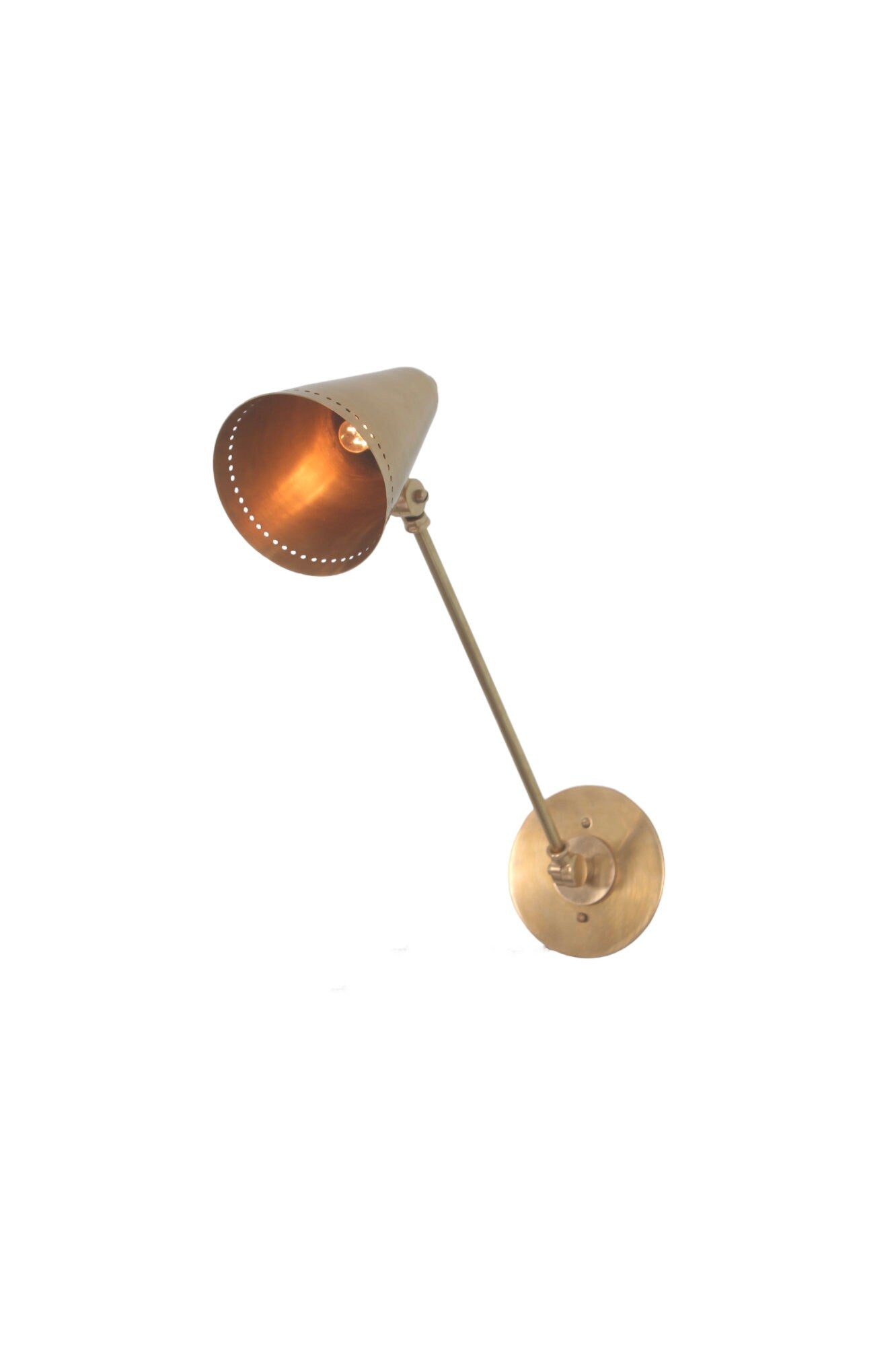 Wall Mid Century Modern Raw Brass Handmade Sputnik Wall  light Fixture