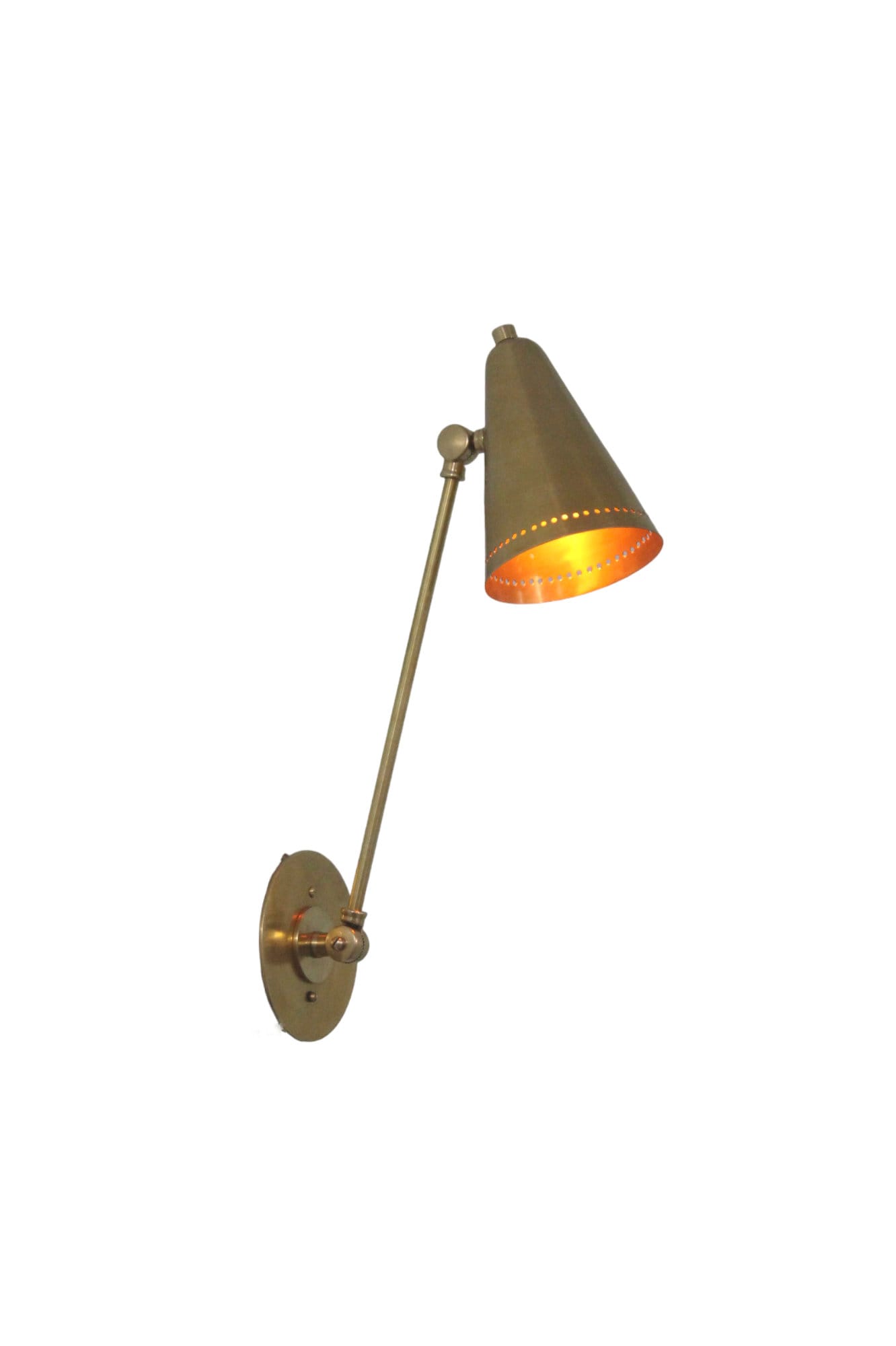 Wall Mid Century Modern Raw Brass Handmade Sputnik Wall  light Fixture