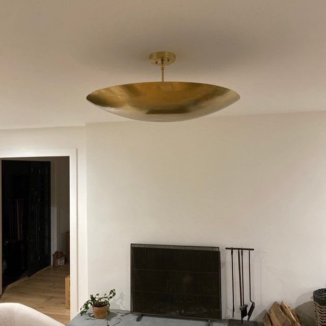 6 Light Elegant Ceiling Flushmount light Pendant Mid Century Modern Raw Brass Sputnik chandelier light Fixture.