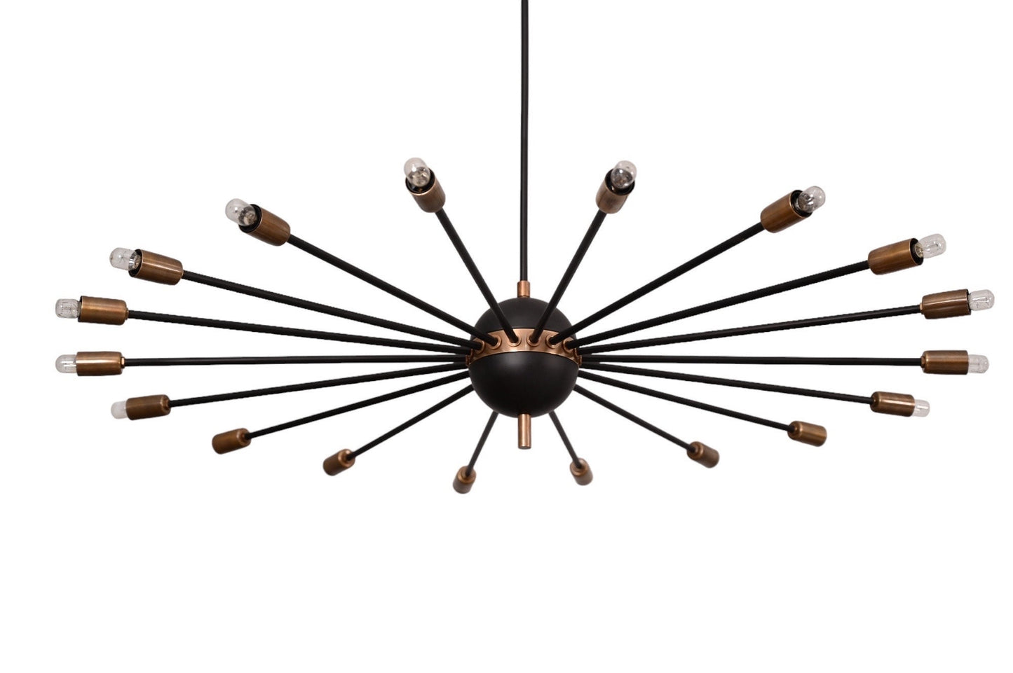 18 Light Mid Century Brass Sputnik chandelier light Fixture